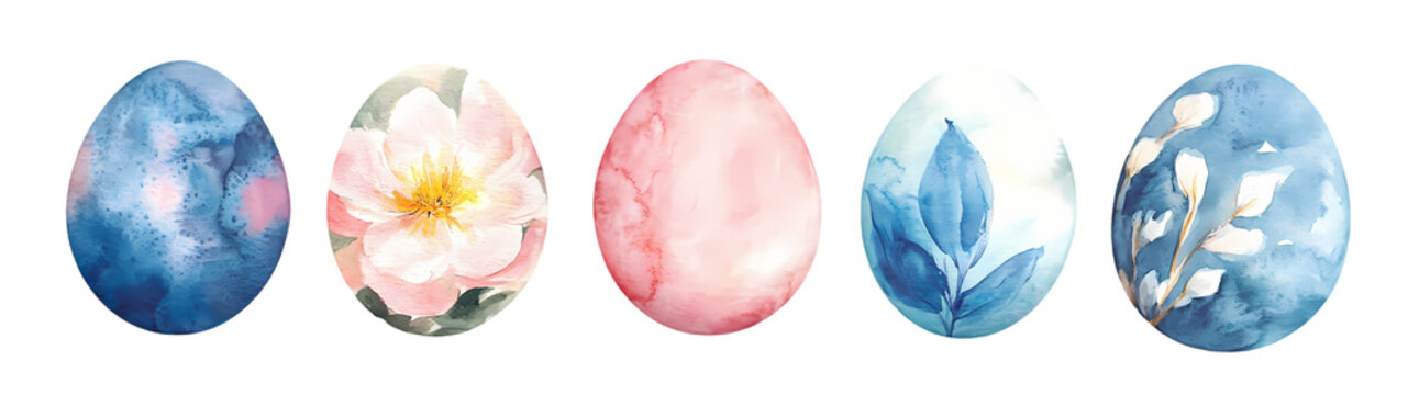 Set vector illustration of aester colorful egg isolate on white background
