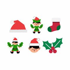 Fototapeta premium santa claus icon set
