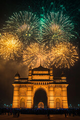 Gateway of India with Spectacular Fireworks Display