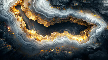 Obraz premium abstract marble wallpaper for wall frame. Resin geode and abstract art, functional art, like watercolor geode painting. golden, blue, turquoise, black, gray, white and gray background 