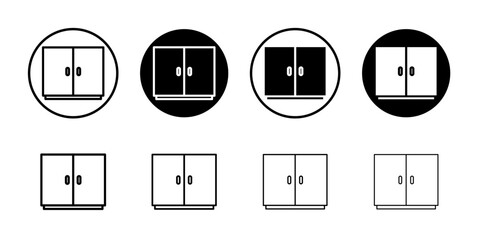 Cabinet icon linear logo isolated