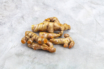 Fresh young Tumeric root heap