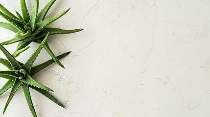 Aloe Vera on a White Background - a fresh and natural visual. The clean white backdrop accentuates the plant's vibrant green and organic appeal.