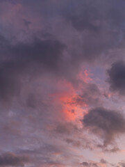 Fototapeta premium colorful and dramatic summer sunset clouds