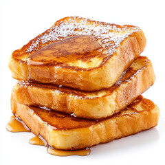 Delicious golden French toast stack drizzled with syrup and dusted with powdered sugar, perfect for breakfast or brunch