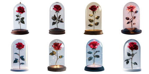 PNG enchant light rose no bg sample mockup set Valentine gift concept using for decoration.