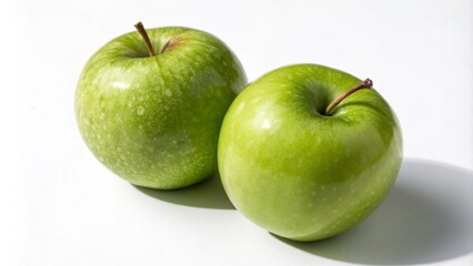 Green apple fruit image isolated on white background