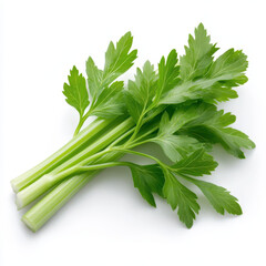 Fresh celery stalks with vibrant green leaves, perfect for healthy dishes and snacks. This nutritious vegetable adds flavor and crunch to salads and soups