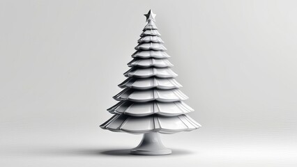 Fototapeta premium christmas tree made of paper