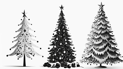 Fototapeta premium christmas tree illustration