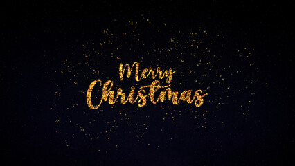 Sparkling Fireworks Reveal Merry Christmas Text