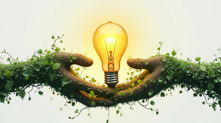 Nature's Innovation: Hands Of Vines Supporting Eco-Friendly Ideas