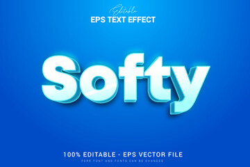 Softy 3d text effect file editeble