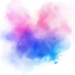 A vibrant watercolor splash featuring shades of pink, blue, and purple, perfect for creative backgrounds and artistic designs.