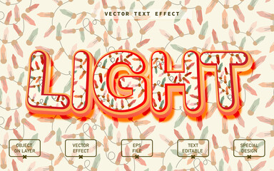 light christmas 3d text effect