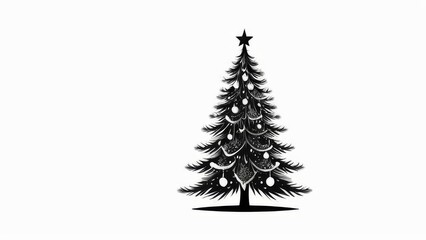 Obraz premium christmas tree isolated on white background