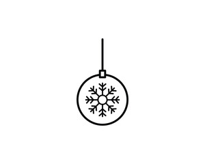Christmas bauble icon vector design symbol illustration