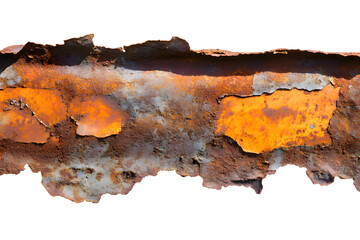 Naklejka premium Rusty metal piece isolated on transparent background