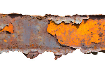 Naklejka premium Rusty metal piece isolated on transparent background