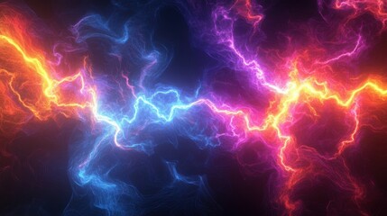Dynamic flow of electricity in vibrant colors