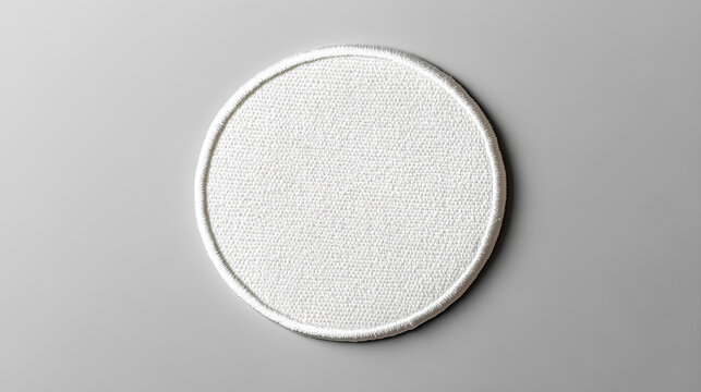 Blank white embroidered patch mockup 