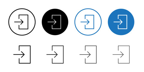 Log in icon linear logo isolated