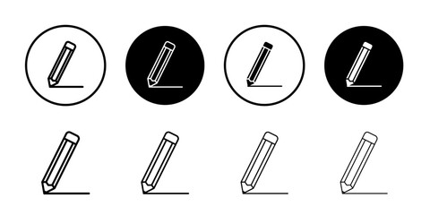 Pencil icon linear logo isolated