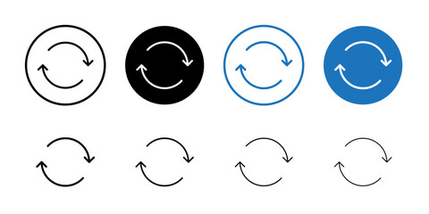 Repeat icon linear logo isolated