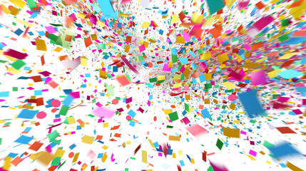 Confetti Explosion in a Burst of Colors