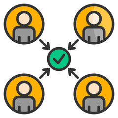 Stakeholder Alignment  Icon Element For Design