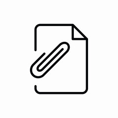 paperclip office file icon vector sign
