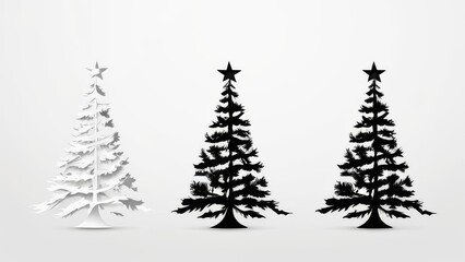 Fototapeta premium christmas tree set