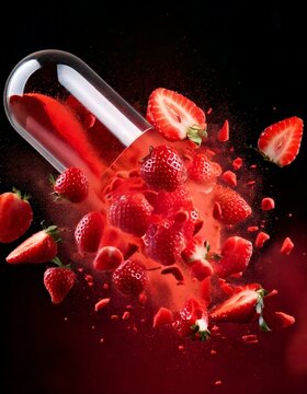 strawberry food supplement capsules antioxidant fisetin