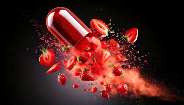 strawberry food supplement capsules antioxidant fisetin