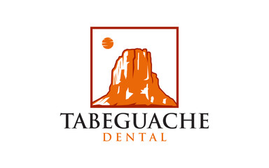 Mountain Tabeguache peak  logo design vector silhouette illustration