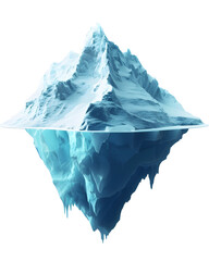 Obraz premium Massive iceberg isolated on white background