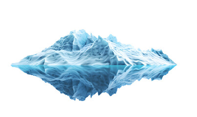 Obraz premium Massive iceberg isolated on white background