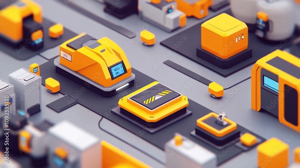 Poster automated system robotic warehouse logistics display
