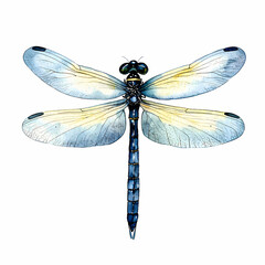 dragonfly on white background