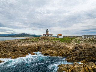 Faro de Cabo Corrubedo en Ribeira A Coruña Galicia