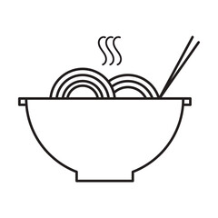 noodles  icon vector on white background