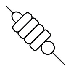 bbq icon vector on white background