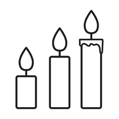 candle  icon vector on white background