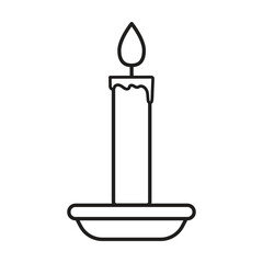 candle  icon vector on white background