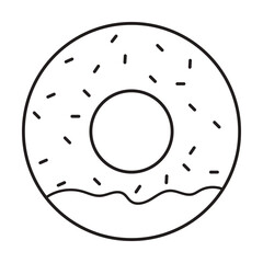 donut icon vector on white background