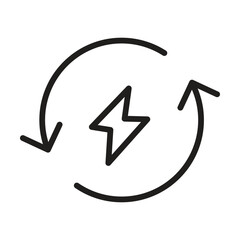 energy  icon vector on white background