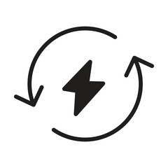 energy  icon vector on white background