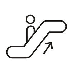 escalator  icon vector on white background