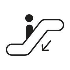 escalator  icon vector on white background