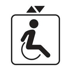 Disabled Handicap icon vector on white background